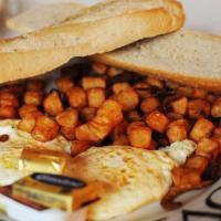 2 eggs over easy house potatoes bread GreenStreet Cafe