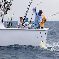 Captain John B. Dudas on a local charter boat