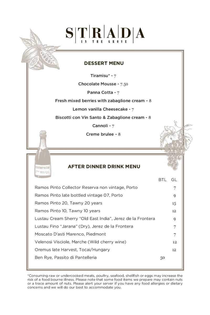 Strada in the Grove Restaurant Miami, American food