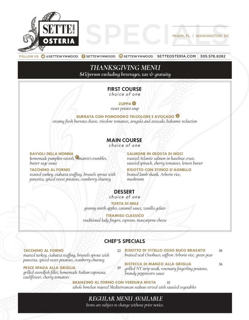 Sette Osteria Restaurant, Miami